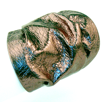 Gunmetal suede scrunch cuff bracelet